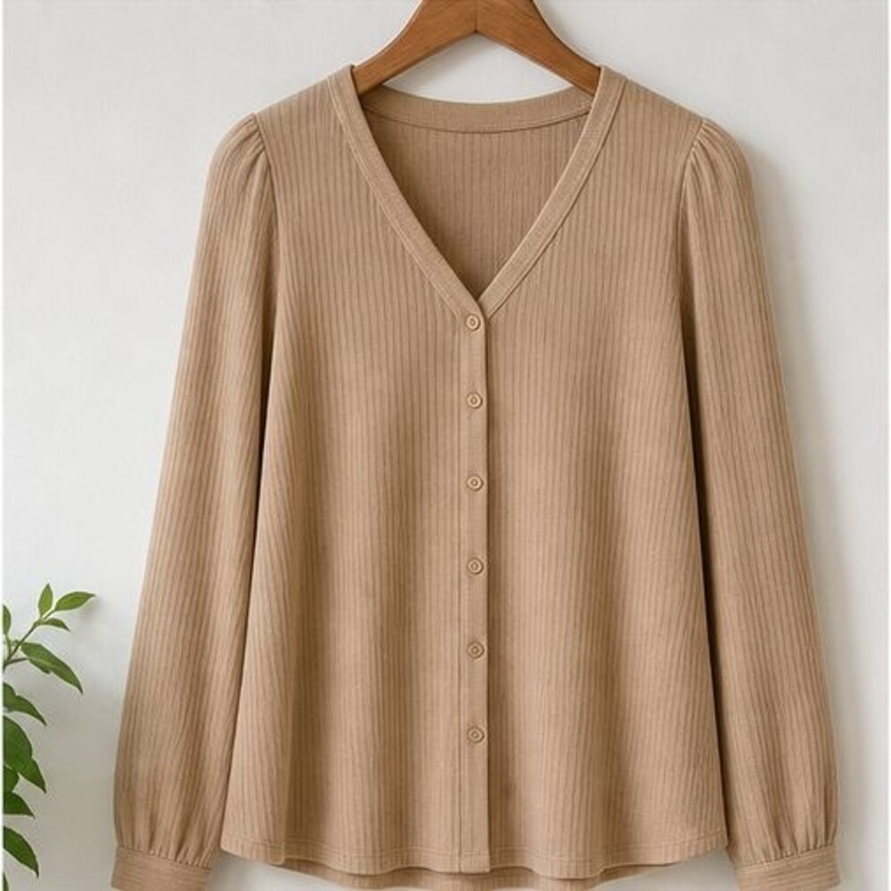 Camel Peplum Top